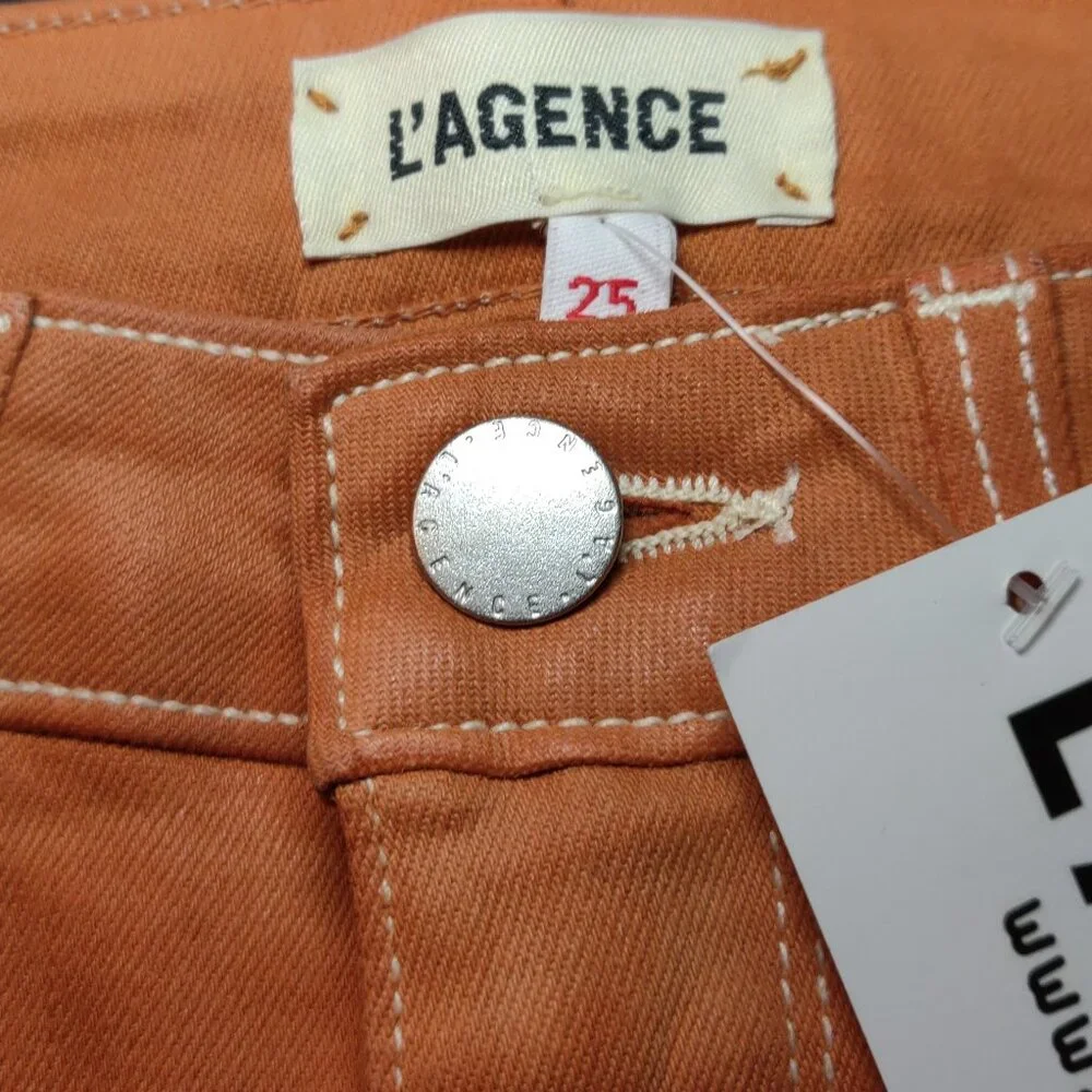 L'Agence Marguerite Coated Skinny Jeans SIZE 25 NEW WITH TAGS
